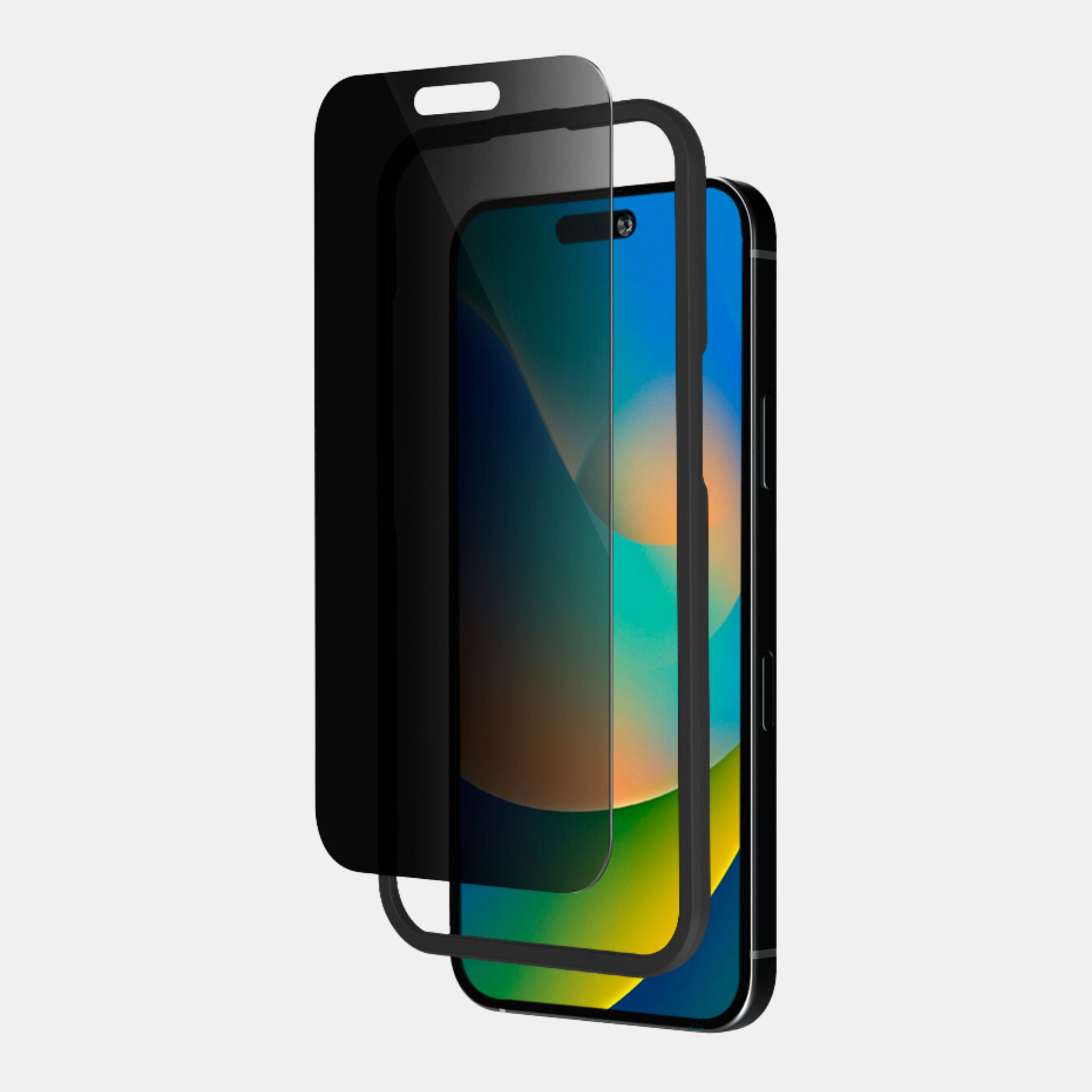 Side angle of Elite Privacy screen protector blocking side view