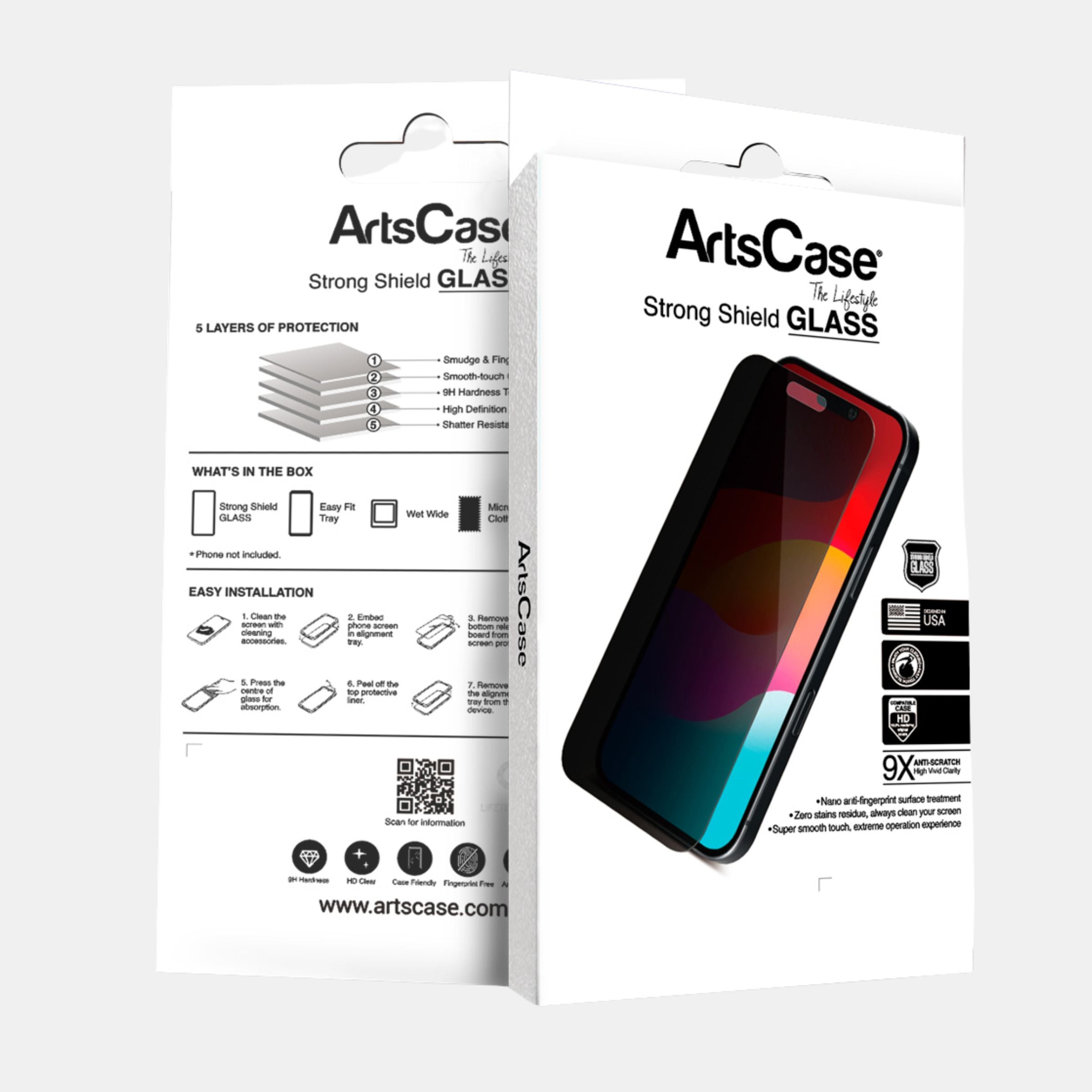 Side view showing slim profile and privacy layer on iPhone 15 Plus