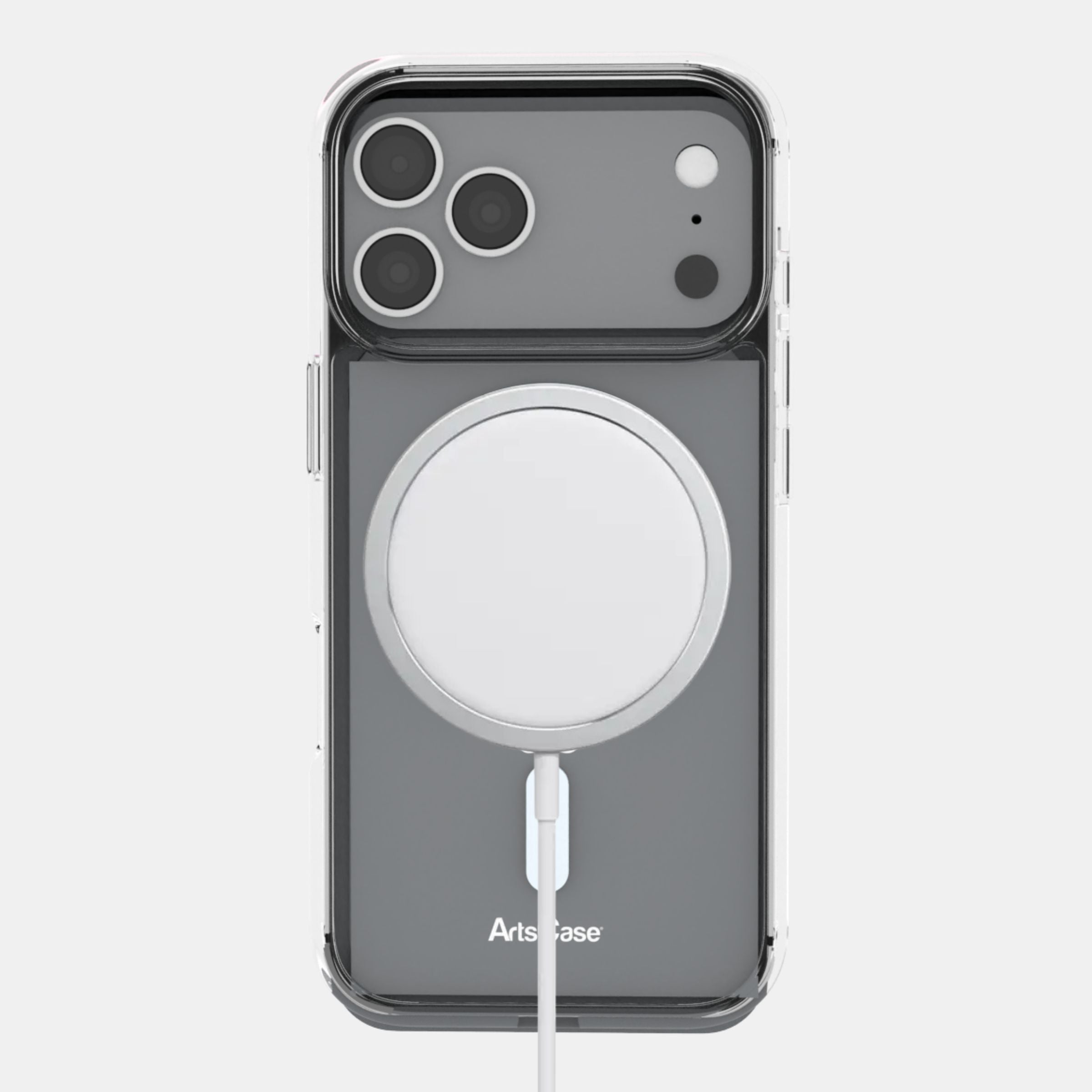 Scratch-resistant transparent case showcasing iPhone 17 Pro color