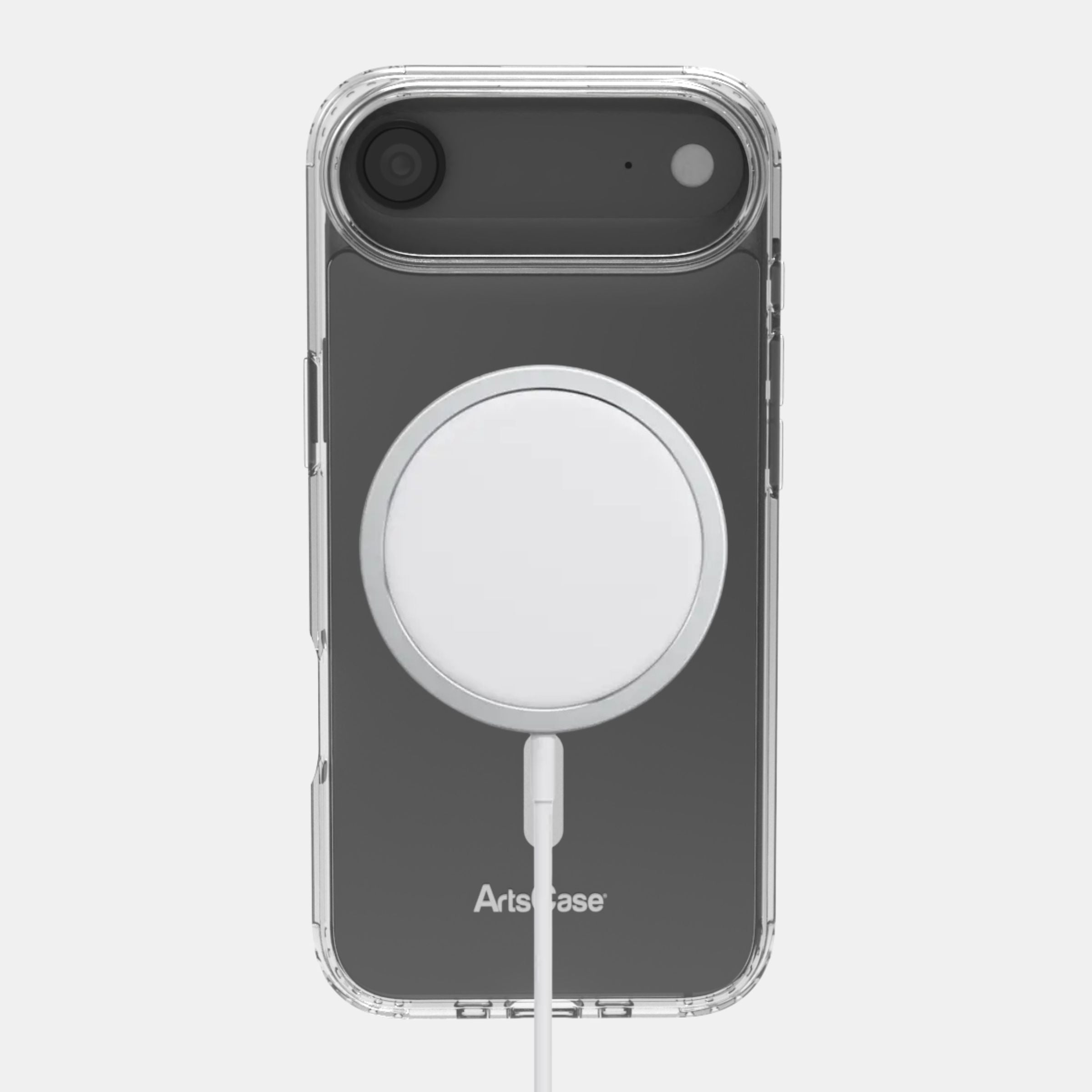 Crystal clear case protecting iPhone 17 Air from scratches