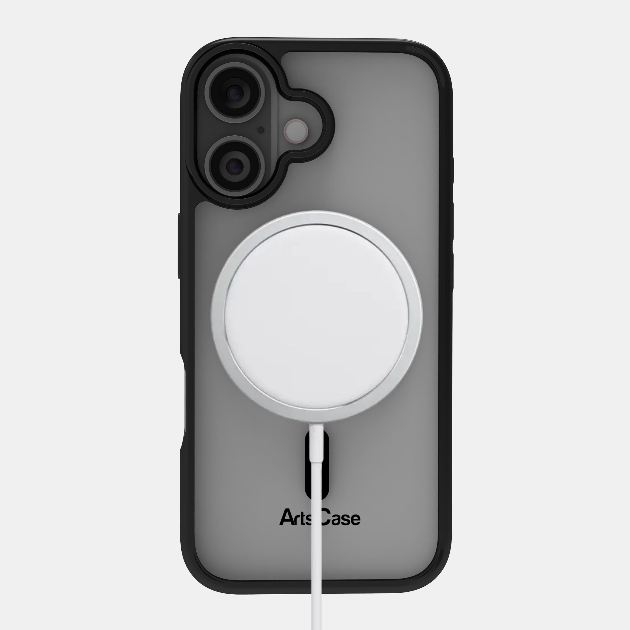 MagSafe charging alignment with built-in magnets in clear case