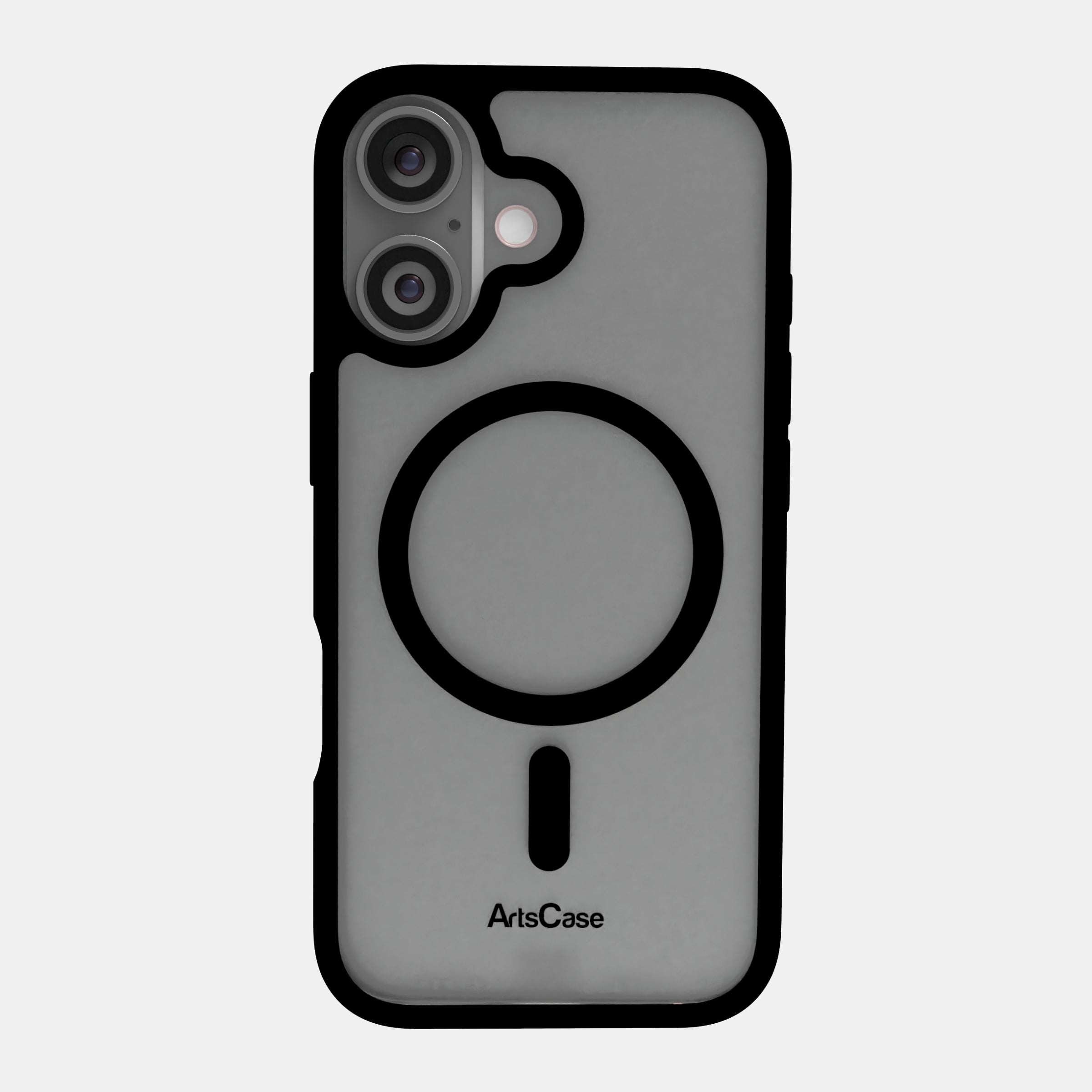 Side angle view of clear MagSafe case on iPhone 17