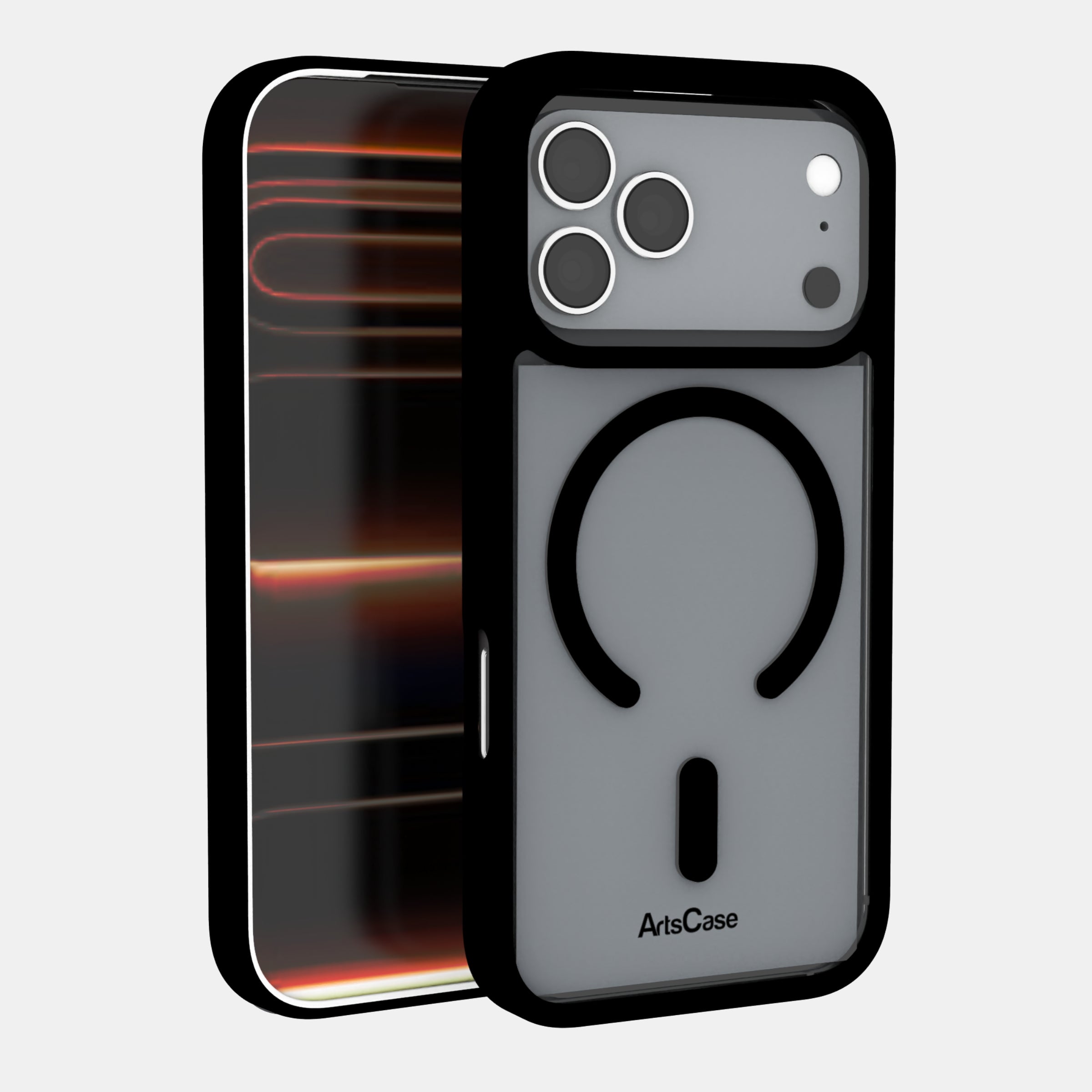 Shock-absorbing hybrid structure of clear MagSafe iPhone 17 Pro case