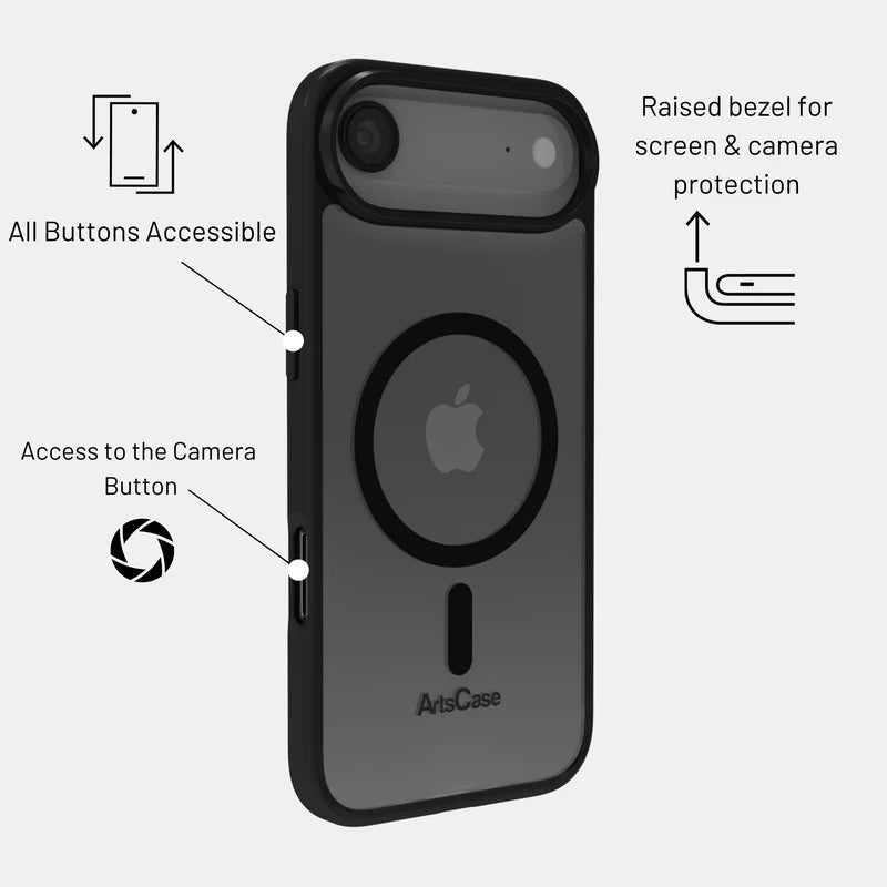 Scratch-resistant transparent case showcasing iPhone 17 Air color