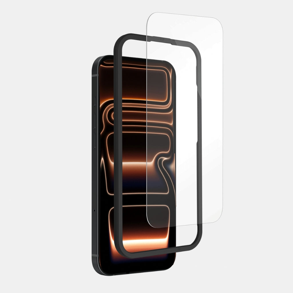 Edge-to-edge Ultra Clear tempered glass covering iPhone 17 Pro screen
