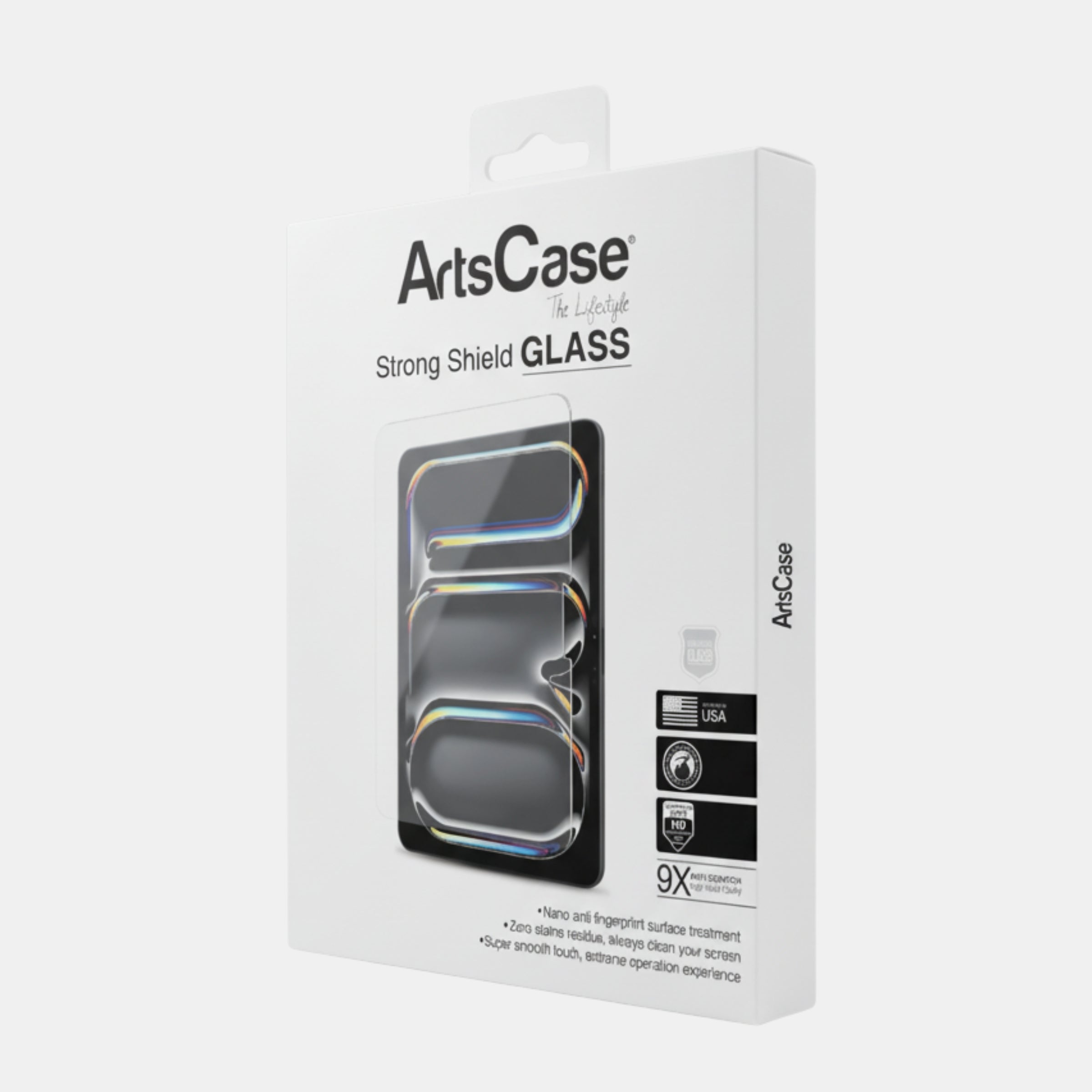 Case-friendly rounded edges of screen protector with iPad 11" Pro (M4)