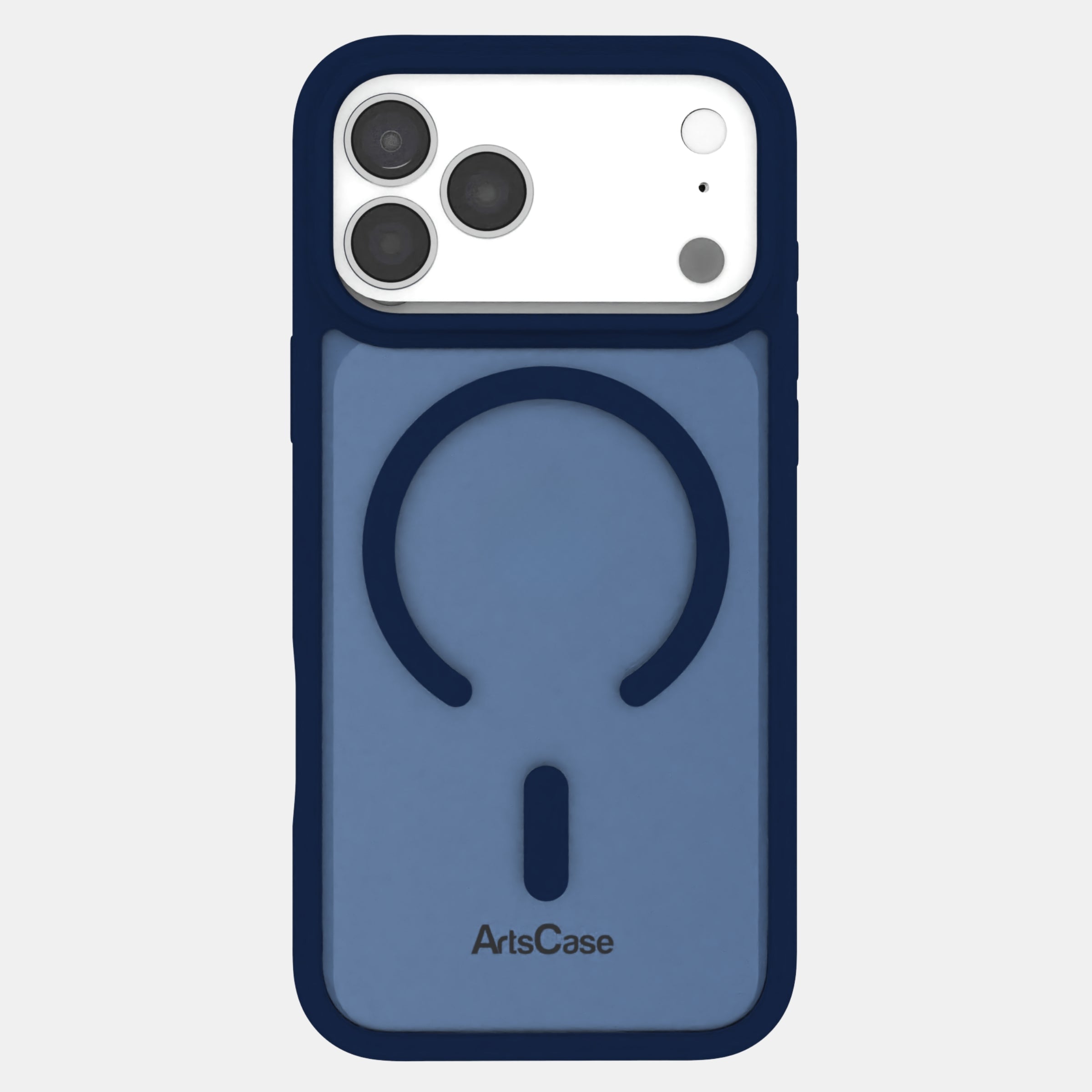 Side angle view of clear MagSafe case on iPhone 17 Pro Max