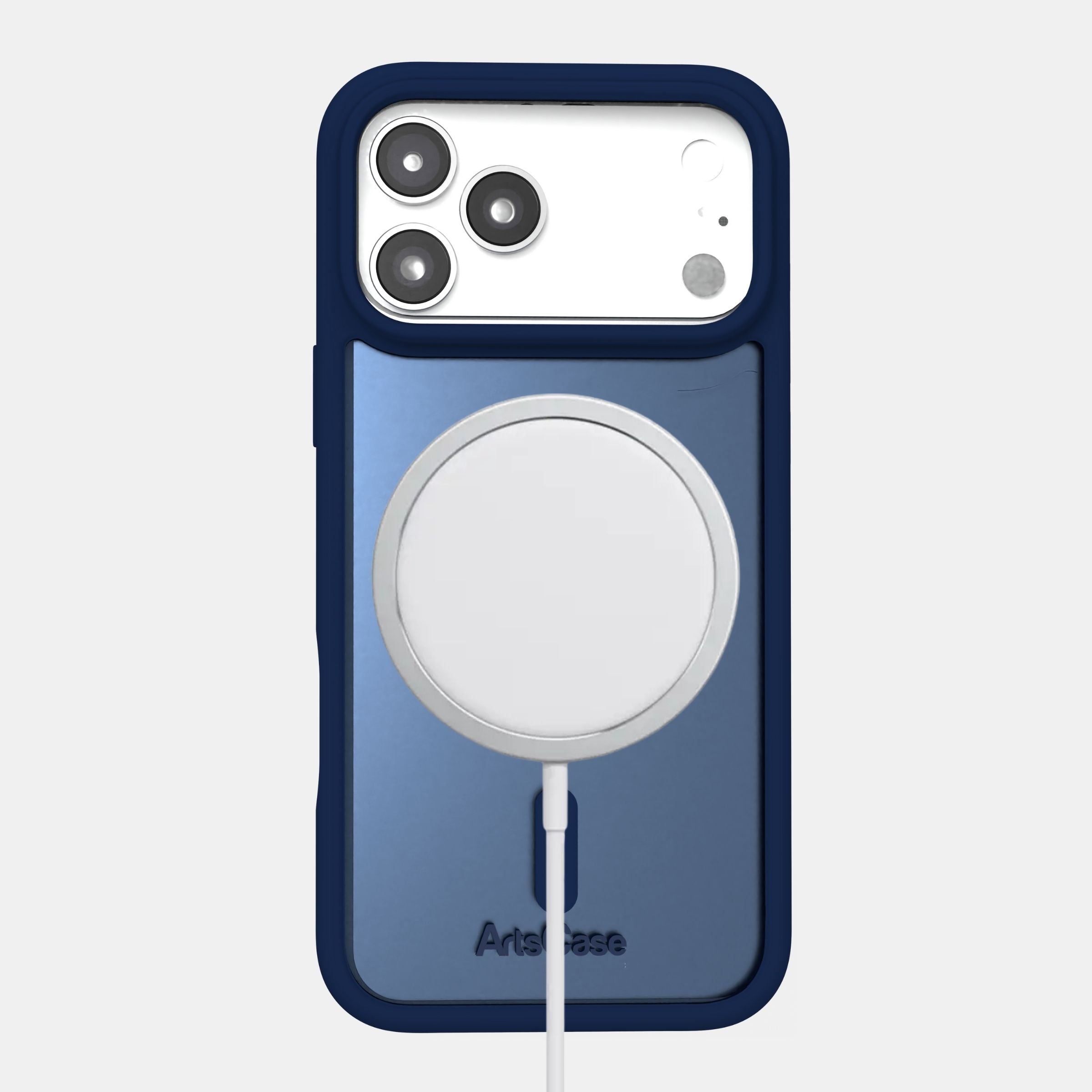 MagSafe charging alignment with built-in magnets in clear case