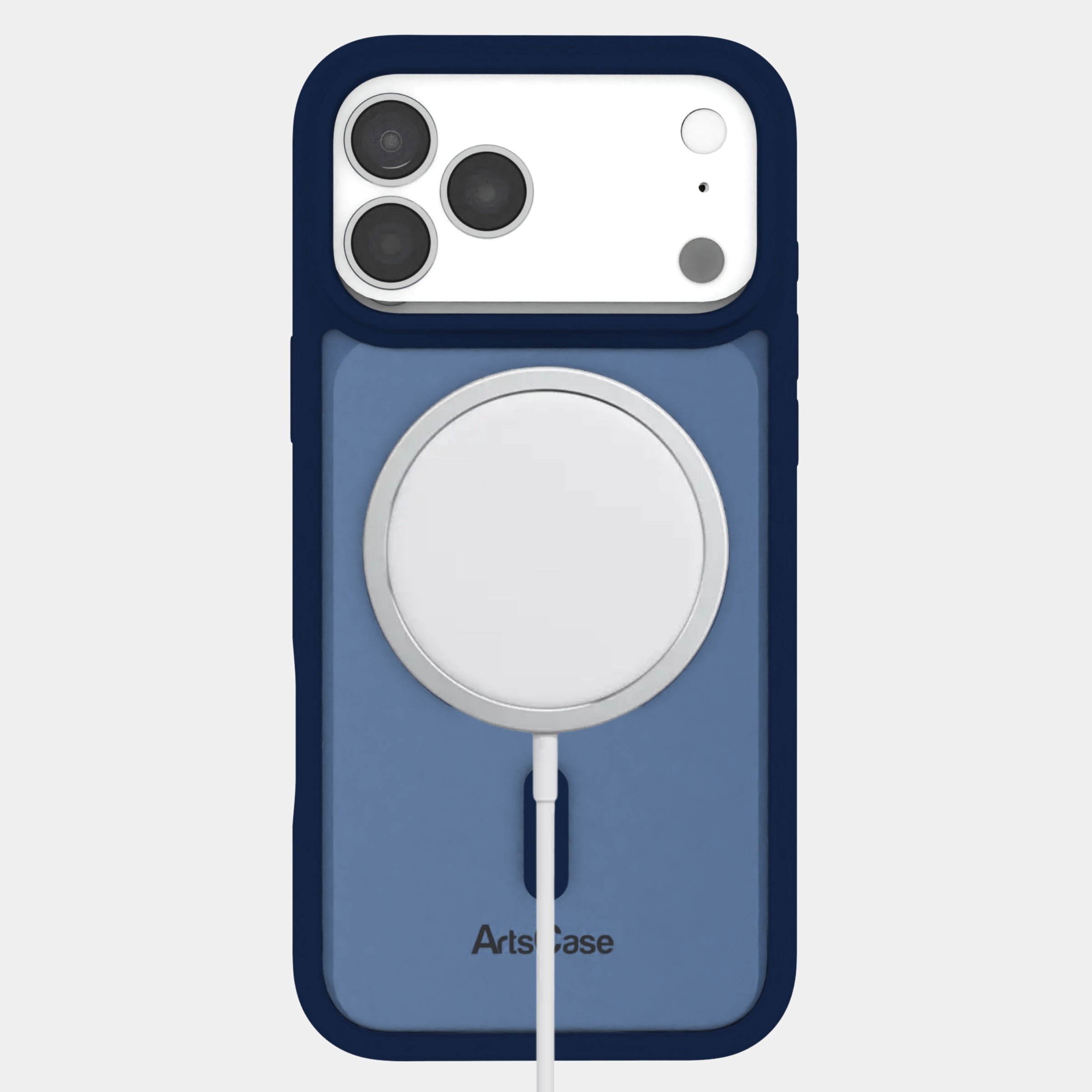 MagSafe charging alignment with built-in magnets in clear case