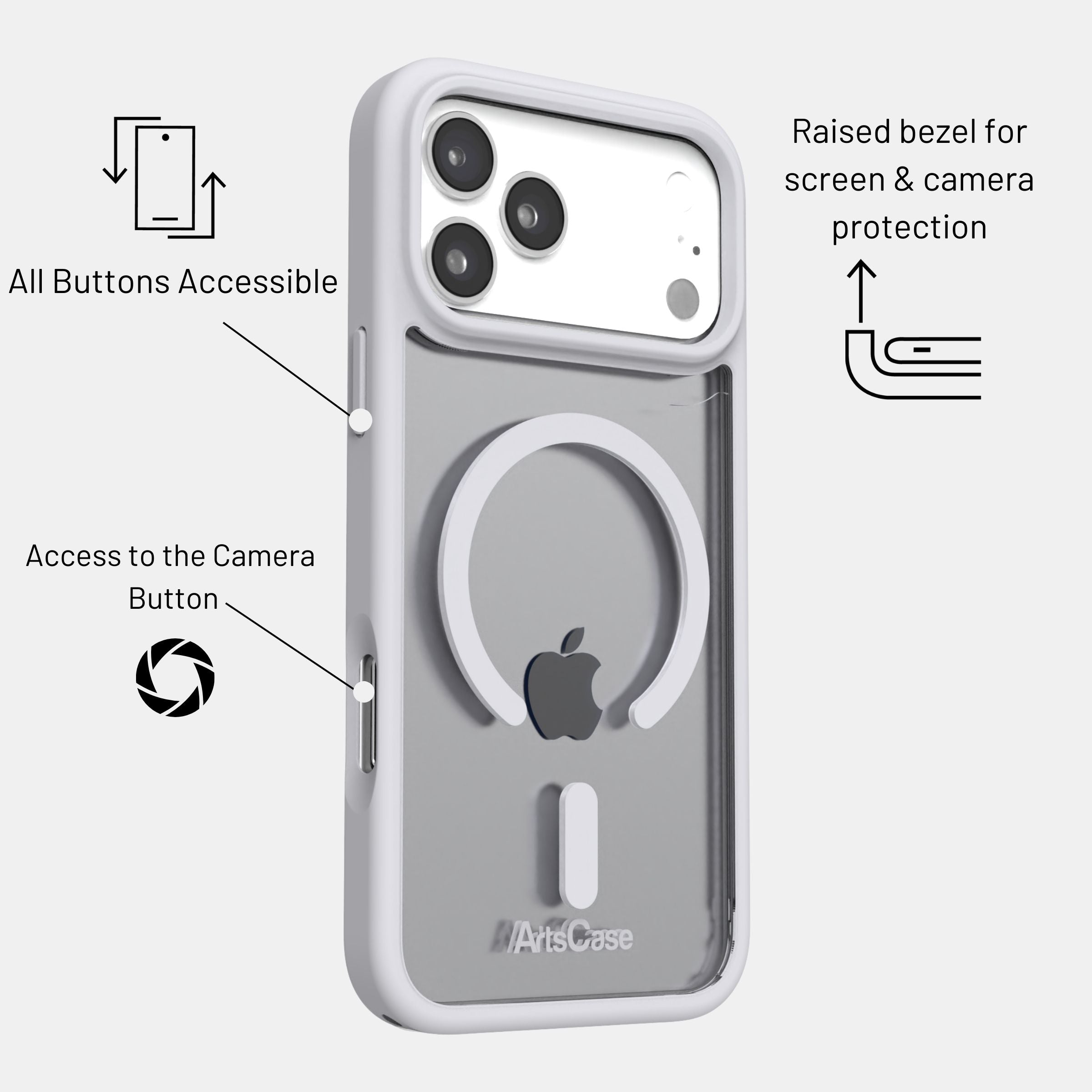 Lightweight clear case maintaining slim feel of iPhone 17 Pro Max