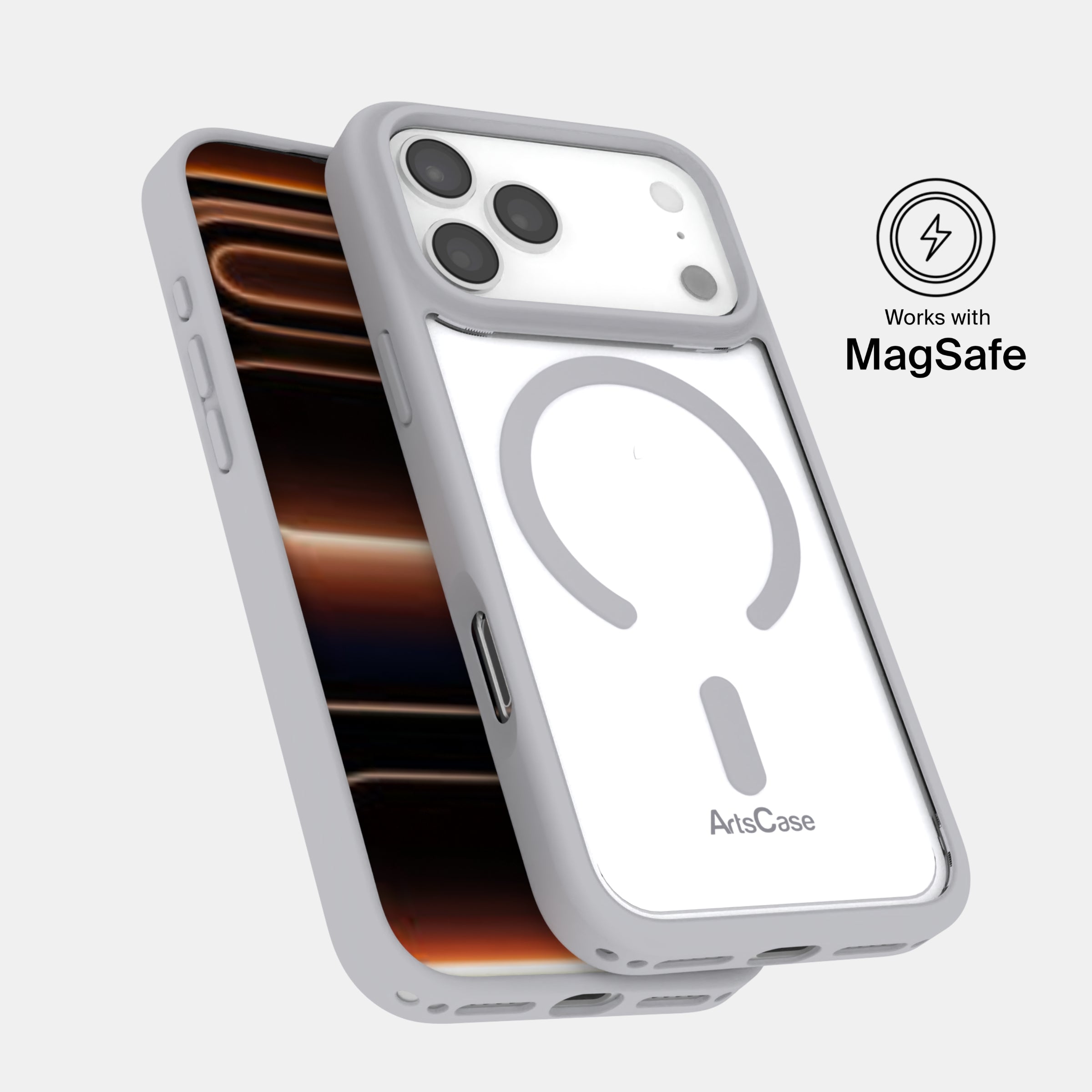 Transparent anti-yellowing material keeping iPhone 17 Pro Max case crystal clear
