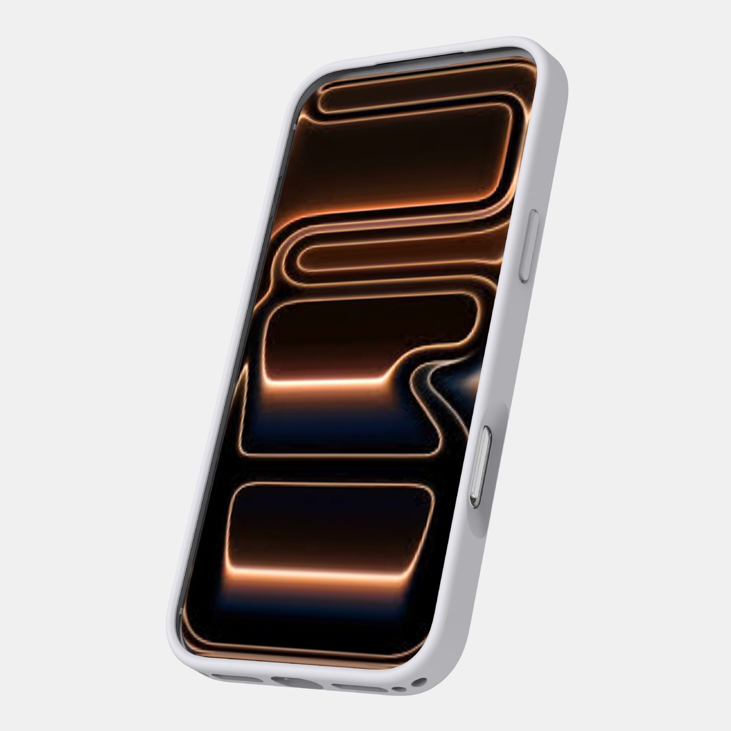 Side angle view of clear MagSafe case on iPhone 17 Pro Max