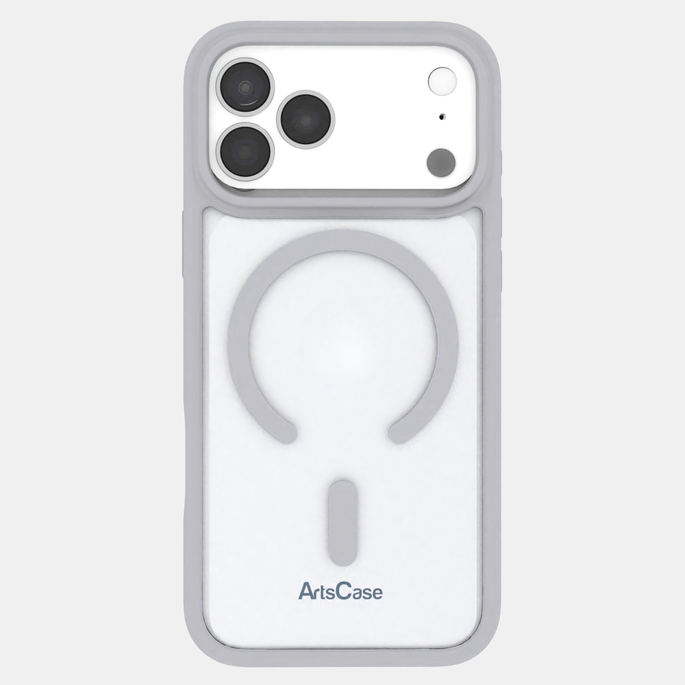 MagSafe charging alignment with built-in magnets in clear case