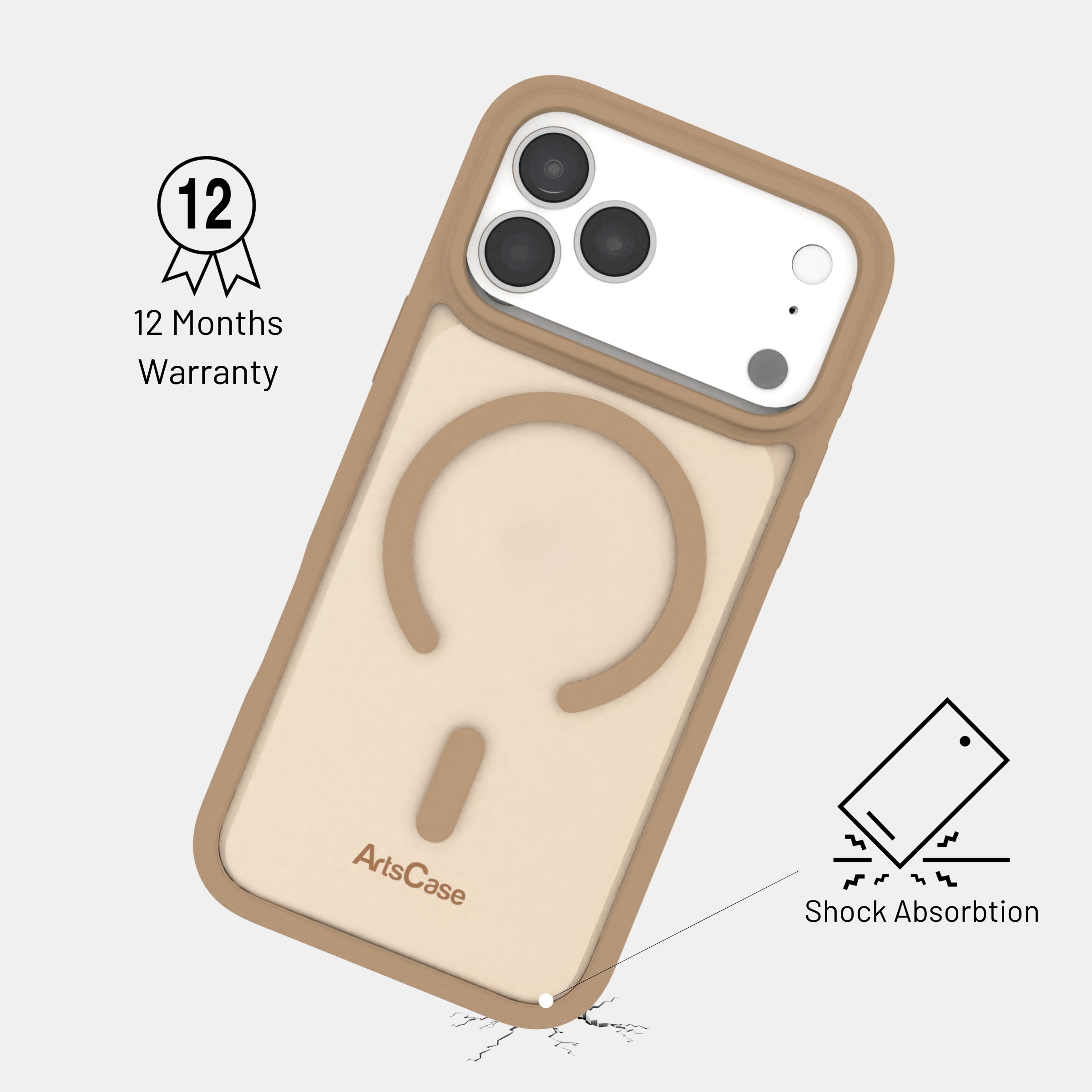 Crystal clear case protecting iPhone 17 Pro Max from scratches