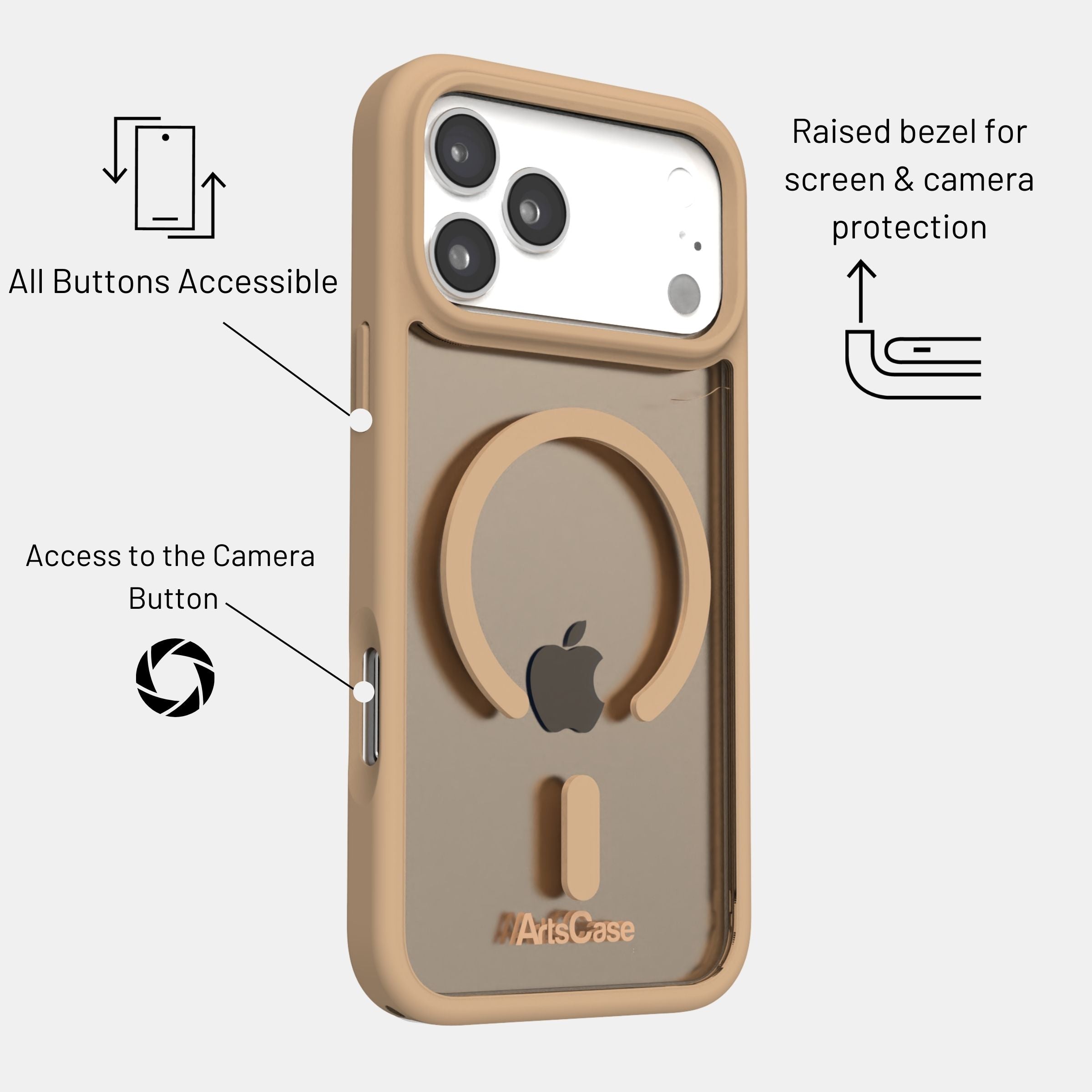 iPhone 17 Pro Max with slim clear MagSafe case installed