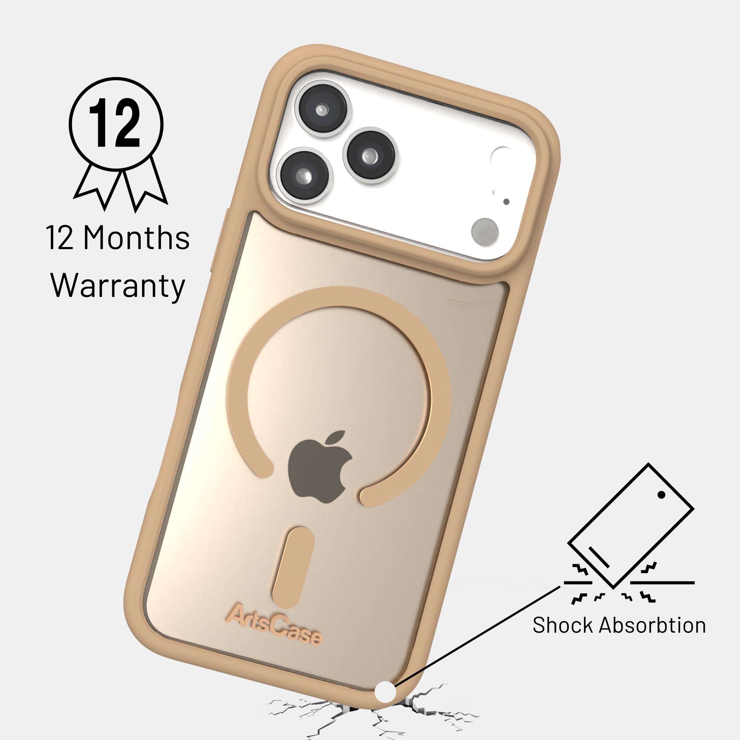 Crystal clear case protecting iPhone 17 Pro from scratches