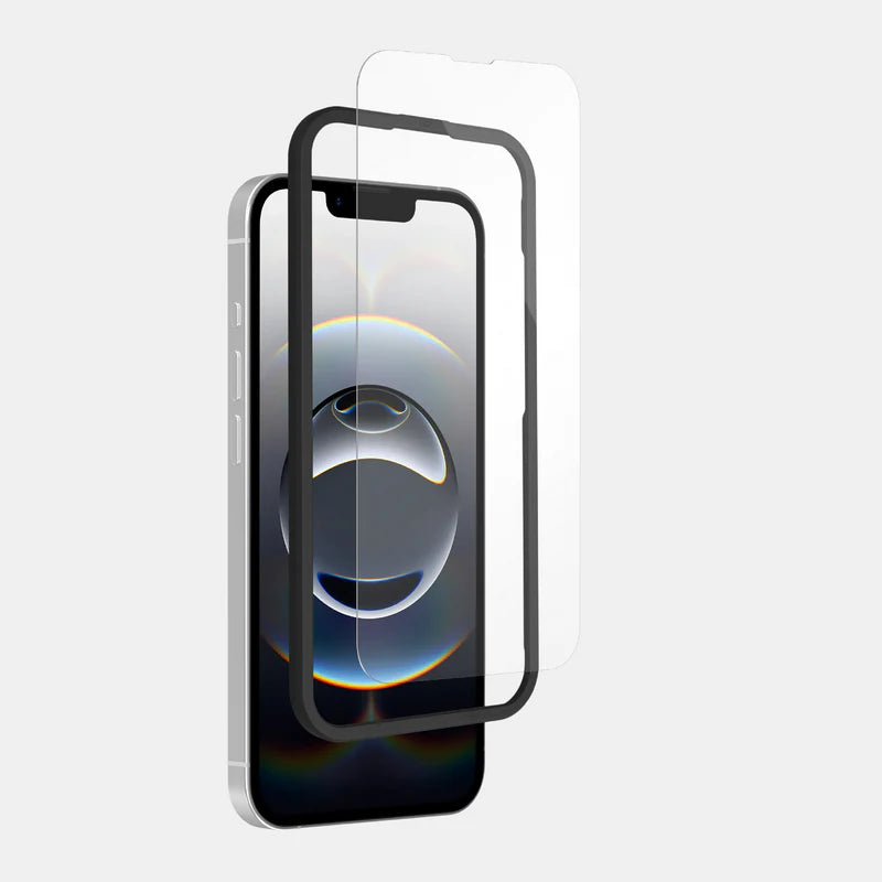 Edge-to-edge Ultra Clear tempered glass covering iPhone 14 Pro Max screen