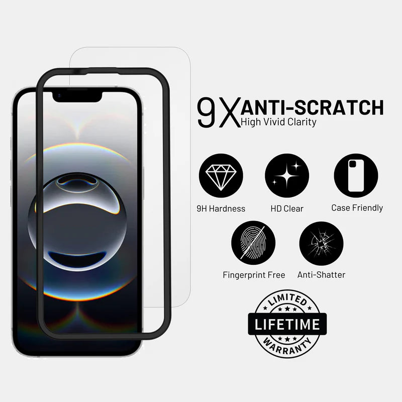 Ultra-thin Strong Shield screen protector maintaining touch sensitivity on iPhone 14 Pro Max