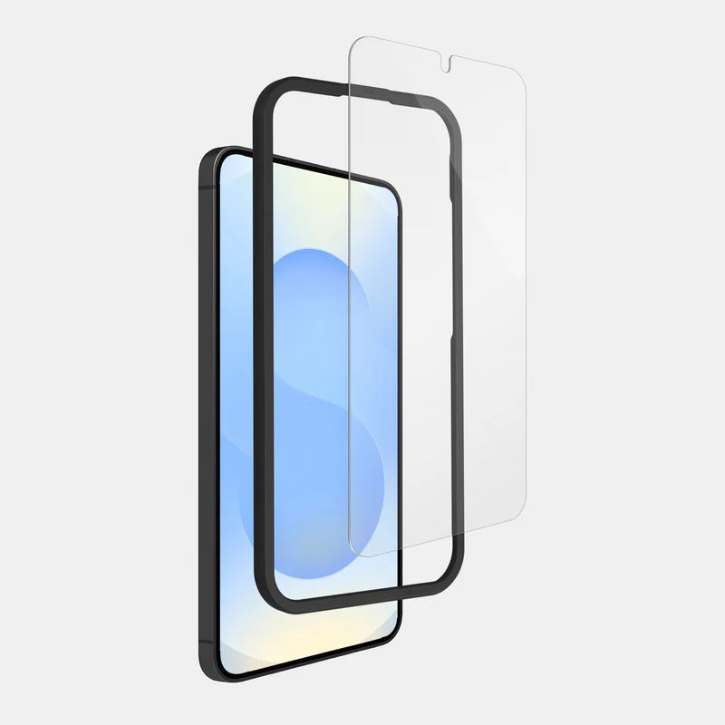 Edge-to-edge Ultra Clear tempered glass covering Samsung Galaxy S25 screen