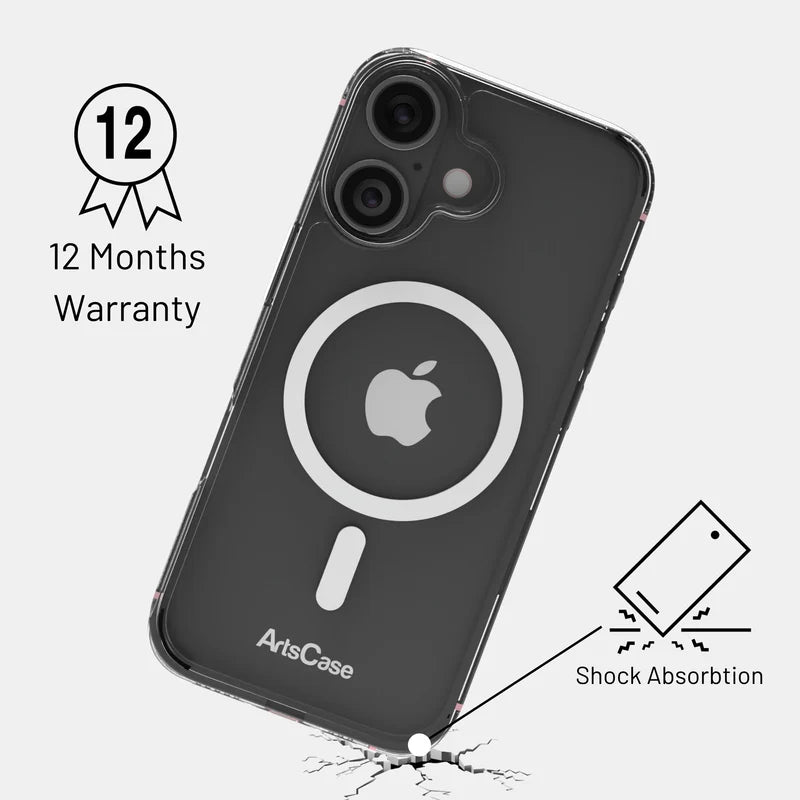 Crystal clear case protecting iPhone 17 from scratches