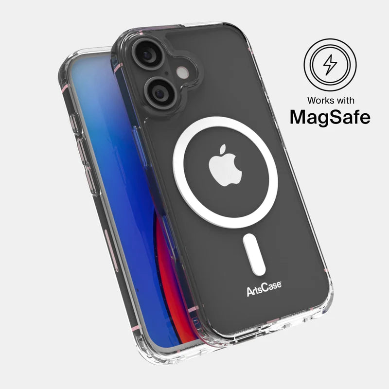 Drop-tested hybrid clear case with reinforced corners for iPhone 17