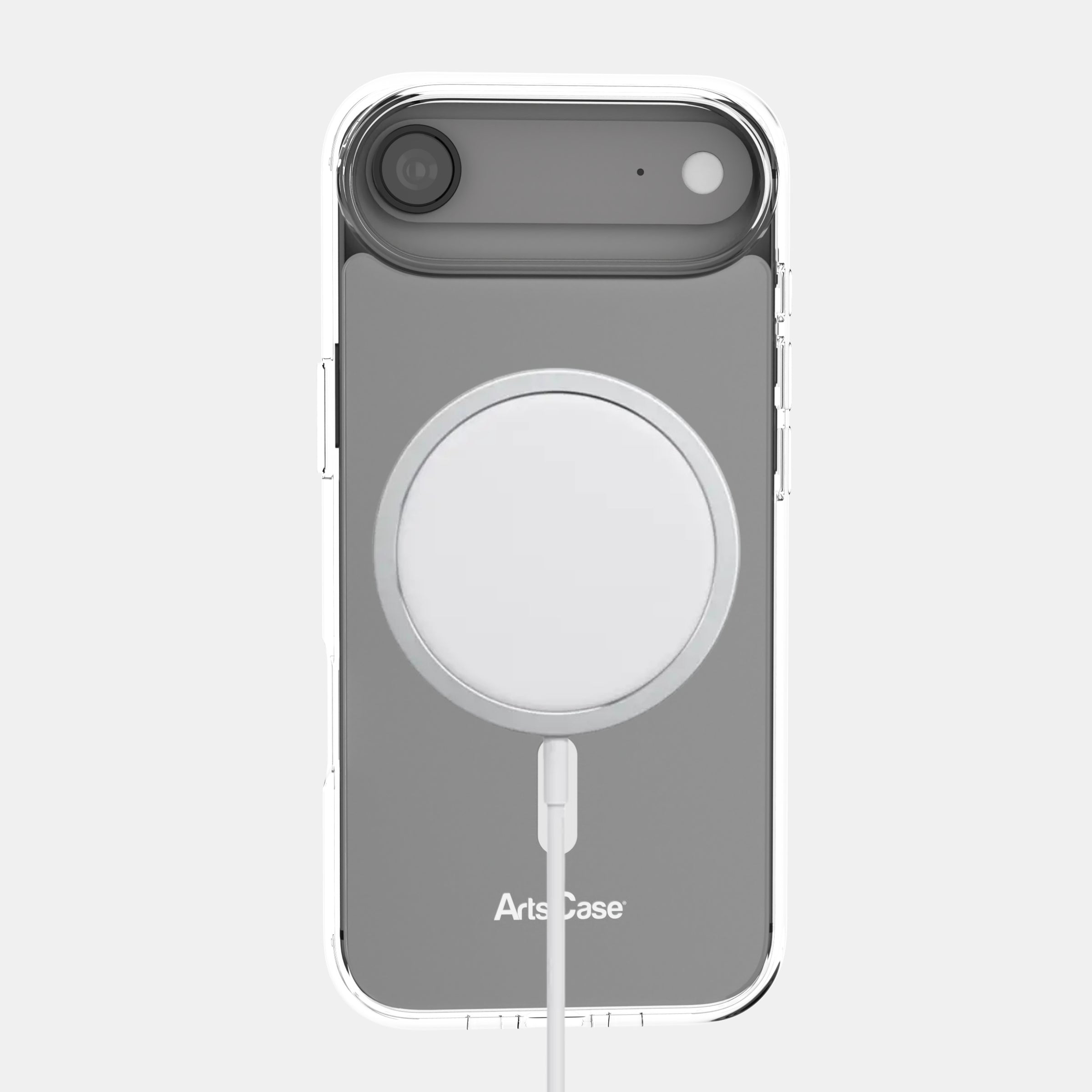 Crystal clear case protecting iPhone 17 Air from scratches