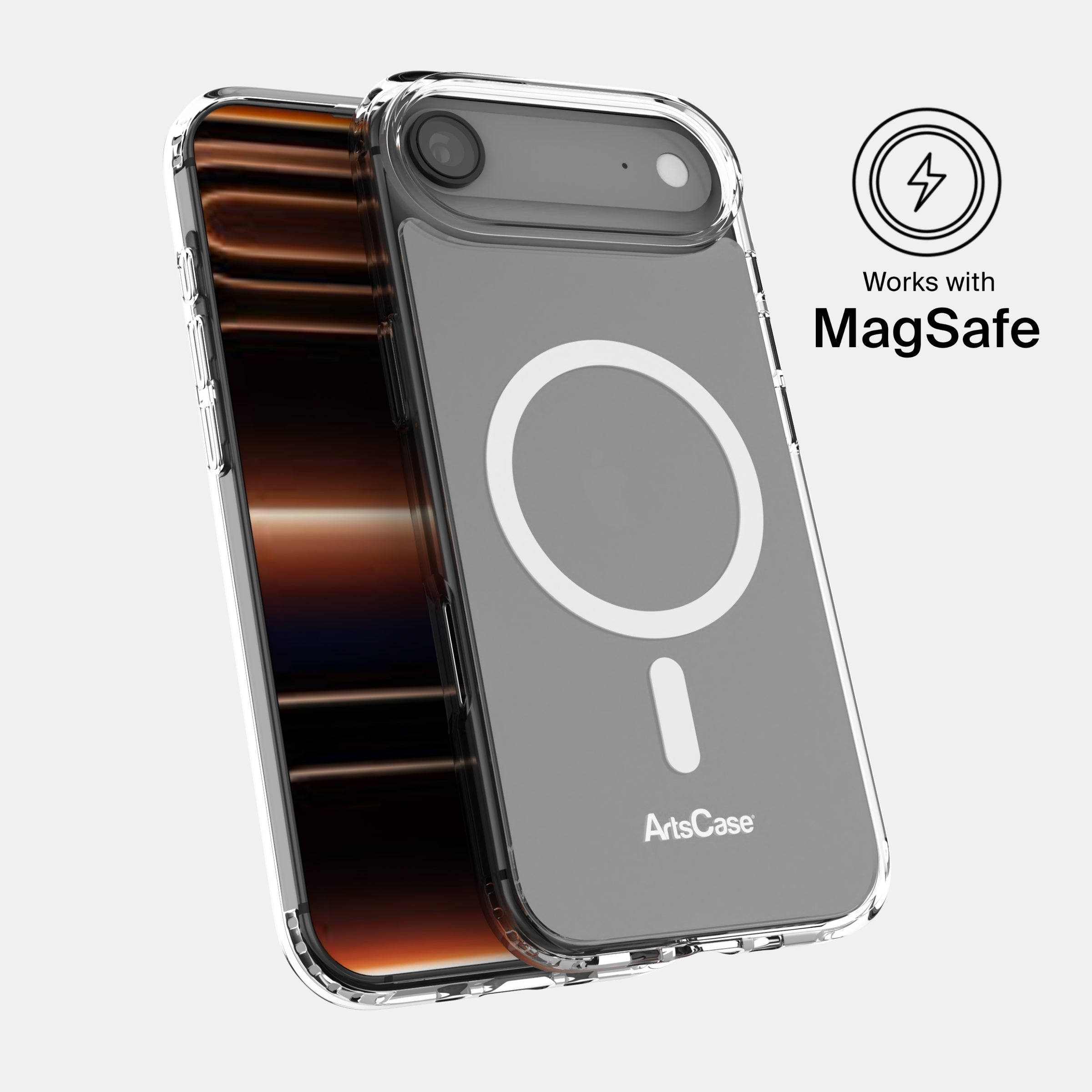 Crystal clear case protecting iPhone 17 Air from scratches