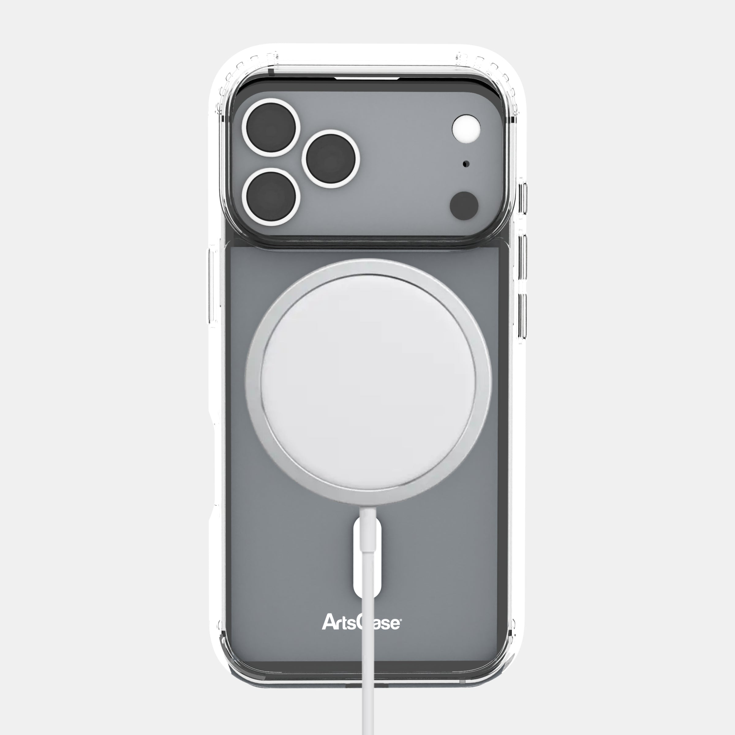 iPhone 17 Pro Max wireless charging with MagSafe clear case