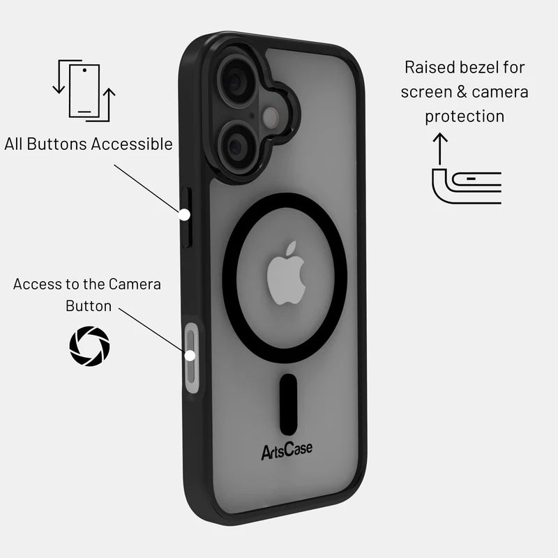 Shock-absorbing hybrid structure of clear MagSafe iPhone 17