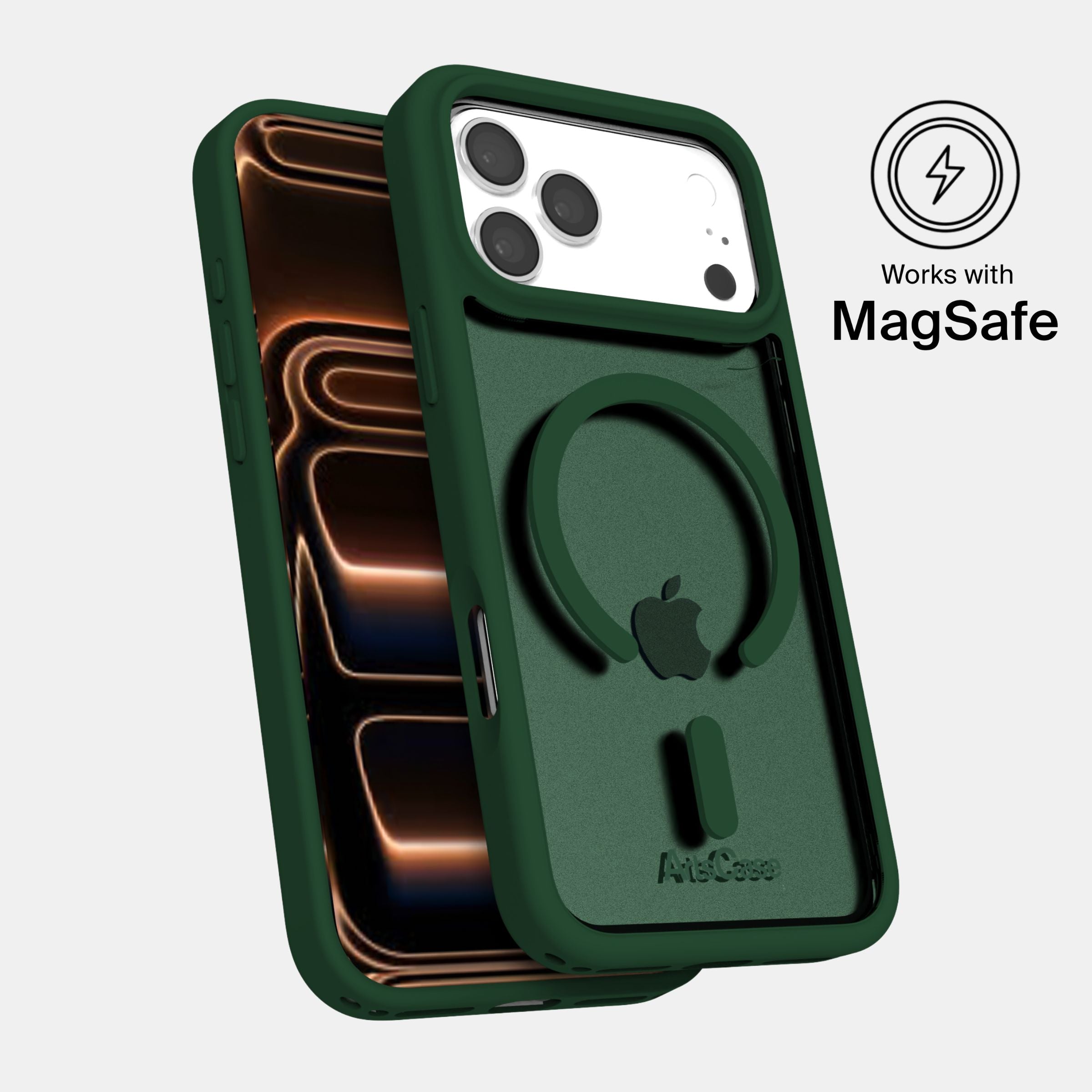 iPhone 17 Pro wireless charging with MagSafe clear case