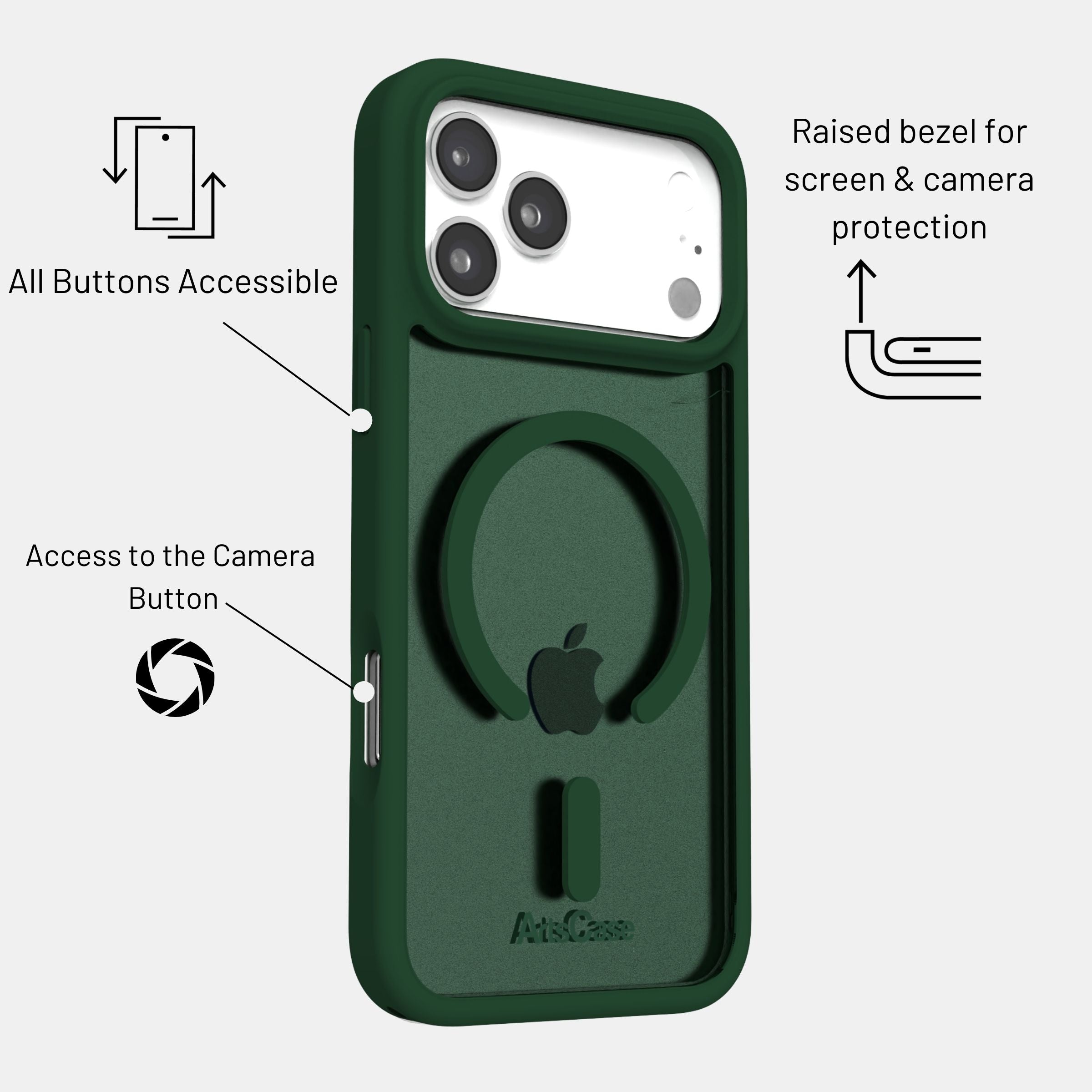 Crystal clear case protecting iPhone 17 Pro from scratches