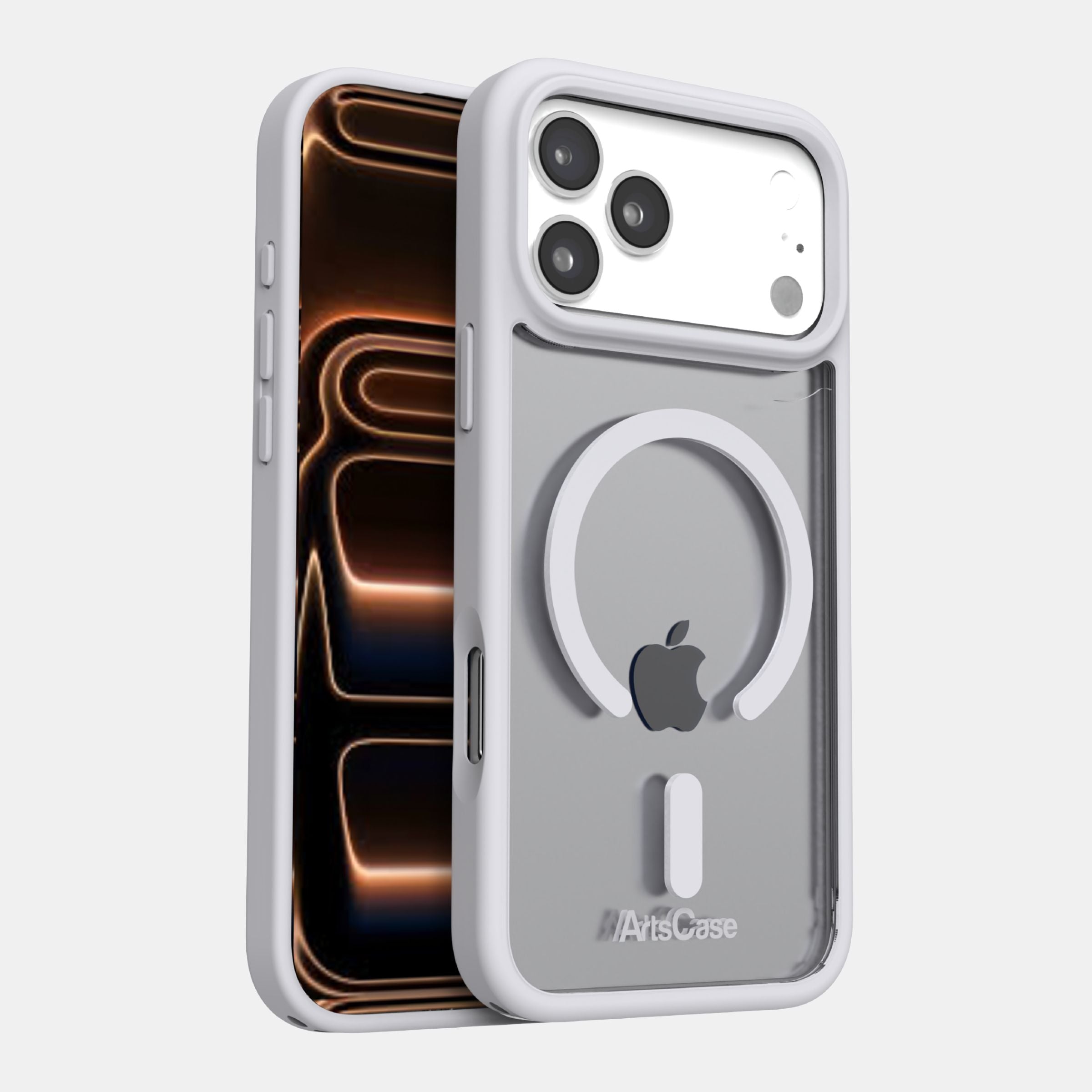 MagSafe charging alignment with built-in magnets in clear case