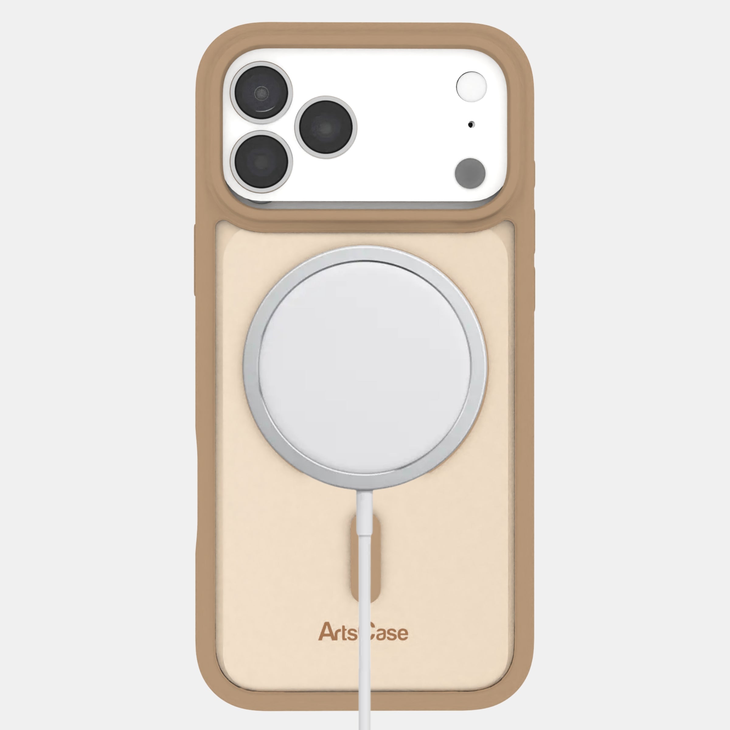 MagSafe charging alignment with built-in magnets in clear case